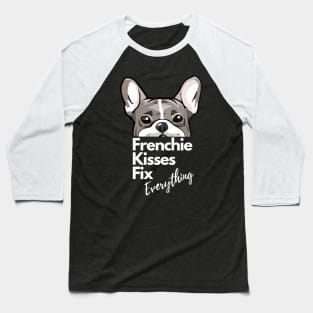 Blue french bulldog kiss for frenchie lover Baseball T-Shirt